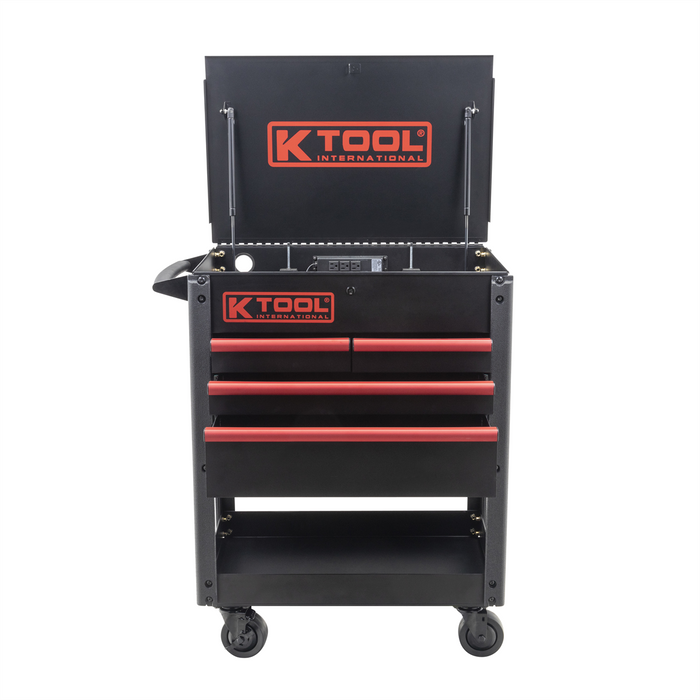 K Tool International Service Cart 35'' Premium 4 Drawer 500 lb. (Matte Black) KTI75118