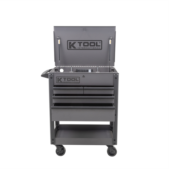 K Tool International Service Cart 35''  Premium 4 Drawer 500 Pound (Matte Grey) KTI75150