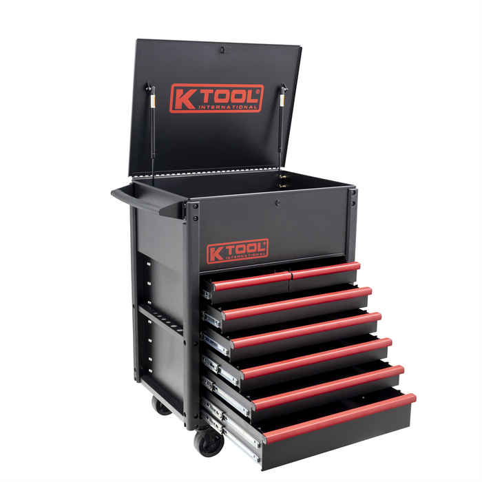 K Tool International Service Cart Premium 7 Drawer 750 lb. (Matte Black) KTI75122