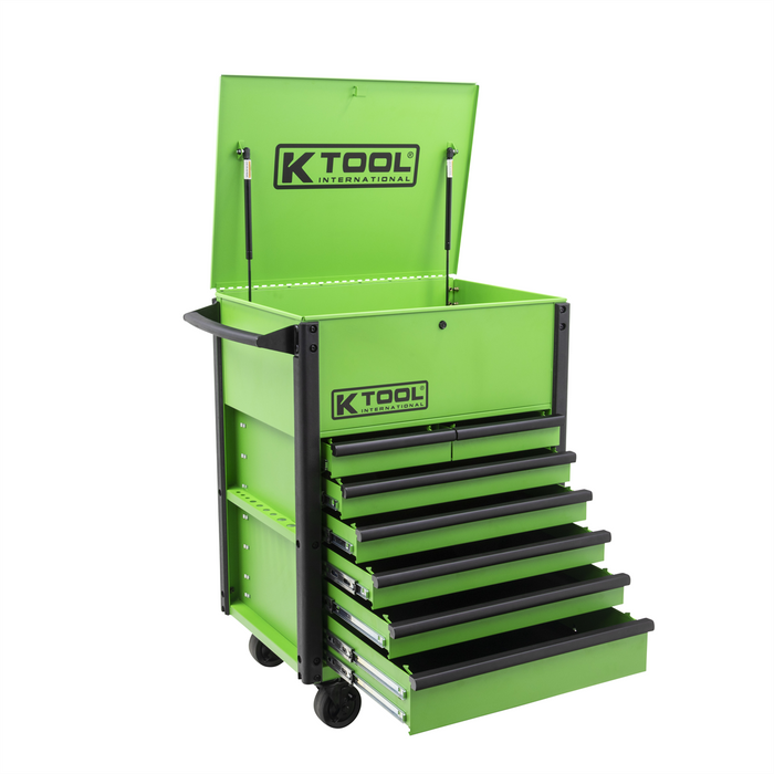K Tool International Service Cart Premium 7 Drawer 750 lb. (Matte Neon Green) KTI75124