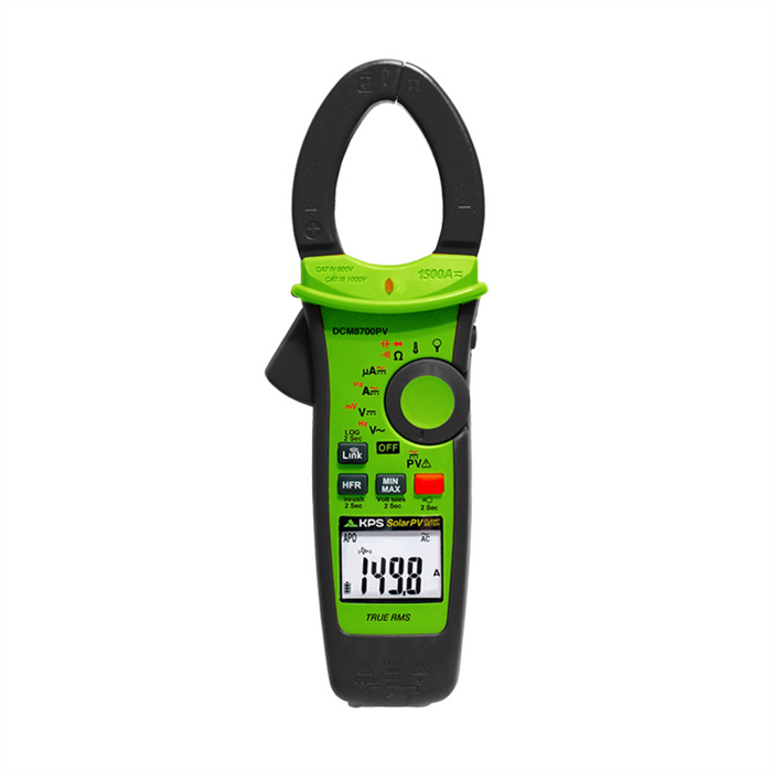 KPS by Power Probe DCM8700PV TRMS Clamp Meter 2000V DC for High Voltage Solar and Industrial Testing | Built for Solar Pros and Plant Engineers KPSDCM8700PV