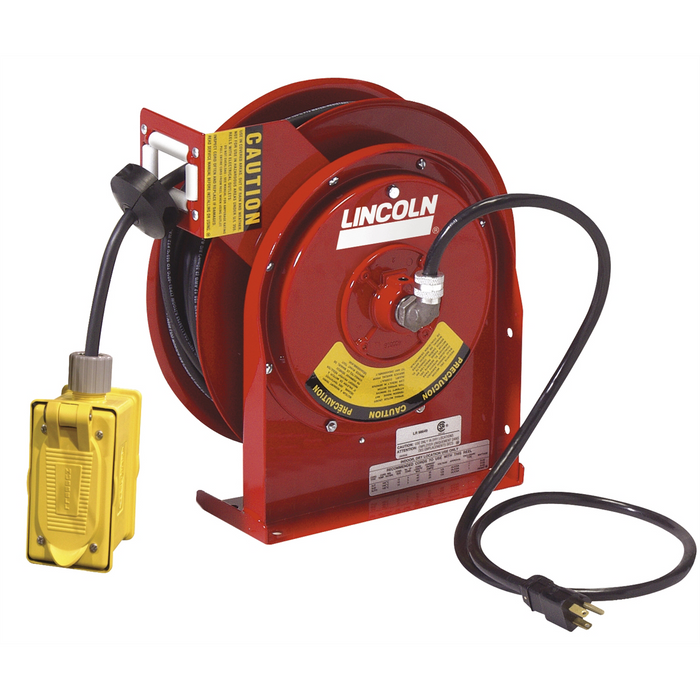Lincoln Lubrication 45Ft Hd Reel Duplex Outlet Box Gfci-F LIN91032