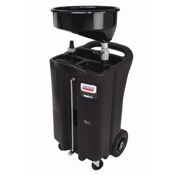 Lincoln Lubrication Portable Plastic Used Fluid Gravity Drain - 26-Gallon Black LIN3626