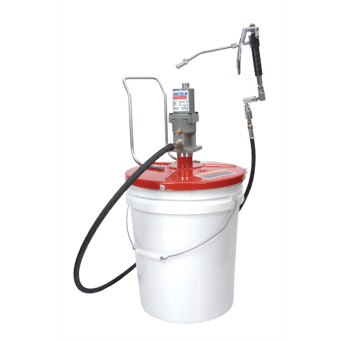 Lincoln Lubrication Portable Pneumatic Grease Pump Fits 25-50 lbs Pails 40-1 Ratio LIN4489