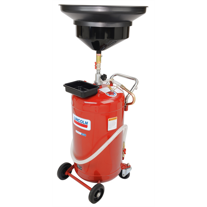Lincoln Lubrication Pressurized Self-evacuating Used Fluid Drain 25 Gallon Red LIN3635