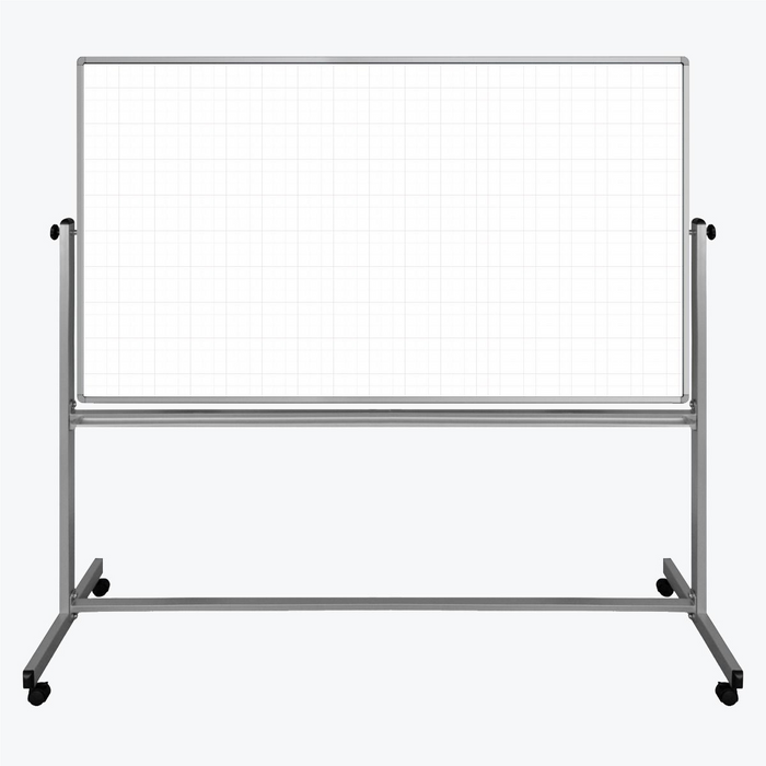 Luxor 72 x 40 Mobile Double Sided Grid Board LUXMB7240LB