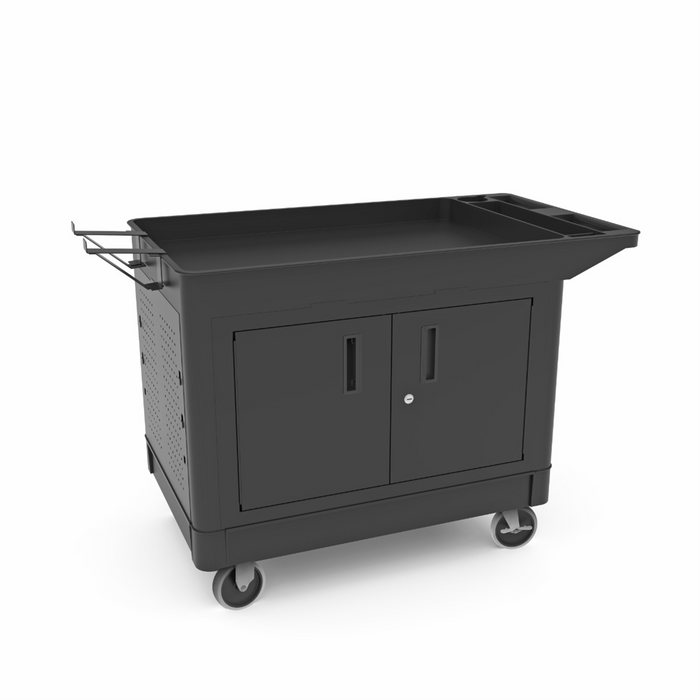 Luxor Industrial Work Cart with Locking Cabinet LUXXLC11C1