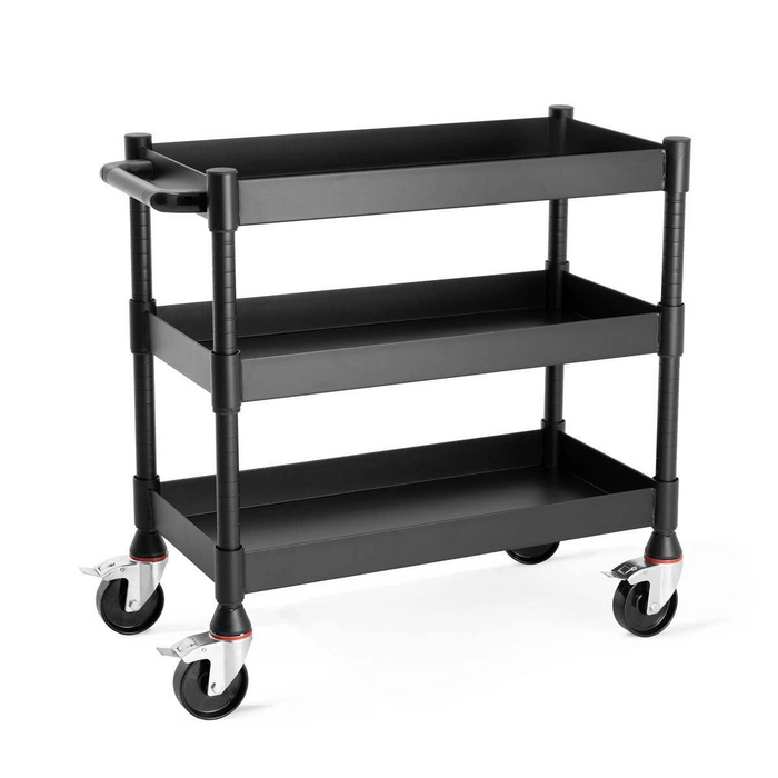 Luxor MightyHaul 18 inch Heavy Duty 3 Shelf Utility Cart LUXUCMT013