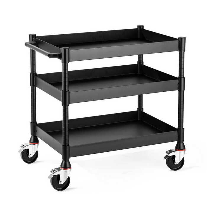 Luxor MightyHaul 24 Inch Heavy Duty 3 Shelf Utility Cart LUXUCMT011