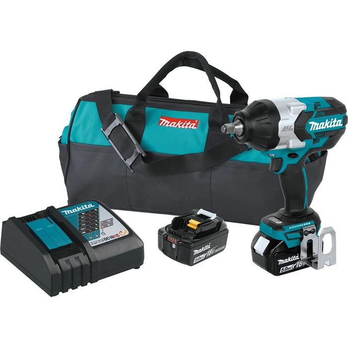 Makita 18V High Torque 1-2 Sq Impact Wrench Kit MAKXWT08T