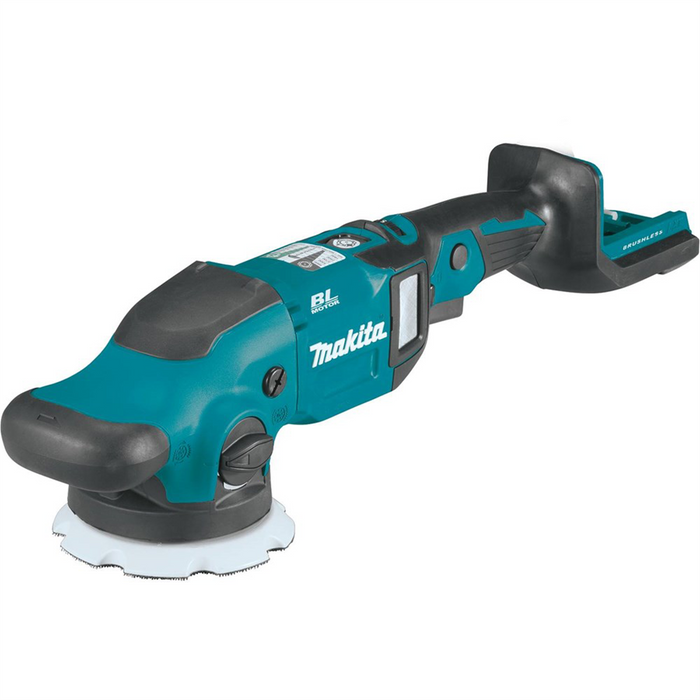 Makita 18V LXT And Reg Lithium And hyphen Ion Brushless Cordless 5 - 6 Dual Action Random Orbit Polisher Tool Only MAKXOP02Z