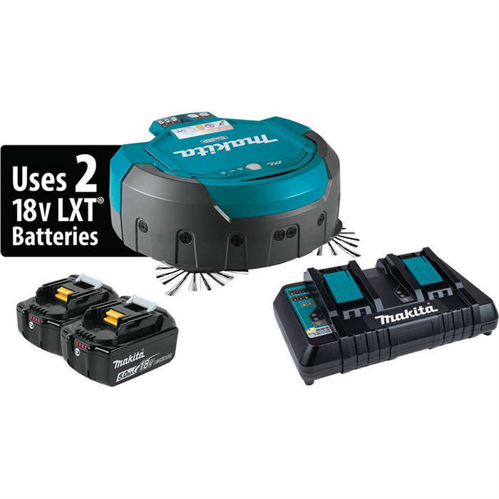 Makita 18V X2 LXT Lith-Ion Brushless Cordless Robotic Vacuum Kit 5.0Ah MAKDRC200PT
