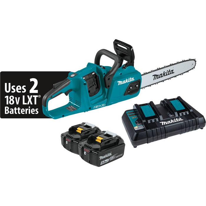 Makita 36V 18V X2 LXT And Reg Brushless 14 Chain Saw Kit 5.0Ah MAKXCU07PT
