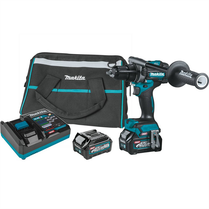 Makita 40V Max XGT And Reg Brushless Cordless 1-2 Hammer Driver-Drill Kit 2.5Ah MAKGPH01D