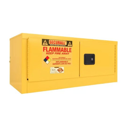 Flammable Liquid Storage Cabinet | 12 Gallon | 2 Door | Wall Mountable | Self-Latch | Securall