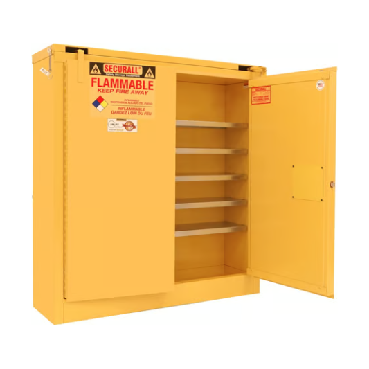 Flammable Liquid Storage Cabinet | 24 Gallon | 2 Door | Wall Mountable | Self-Latch | Securall