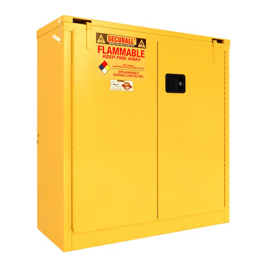 Flammable Liquid Storage Cabinet | 30 Gallon |Safe-T- Door | Self-Close | Self-Latch | Securall