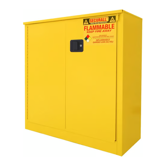 Flammable Liquid Storage Cabinet | 30 Gallon |Sliding Door | Self-Close | Self-Latch | Securall