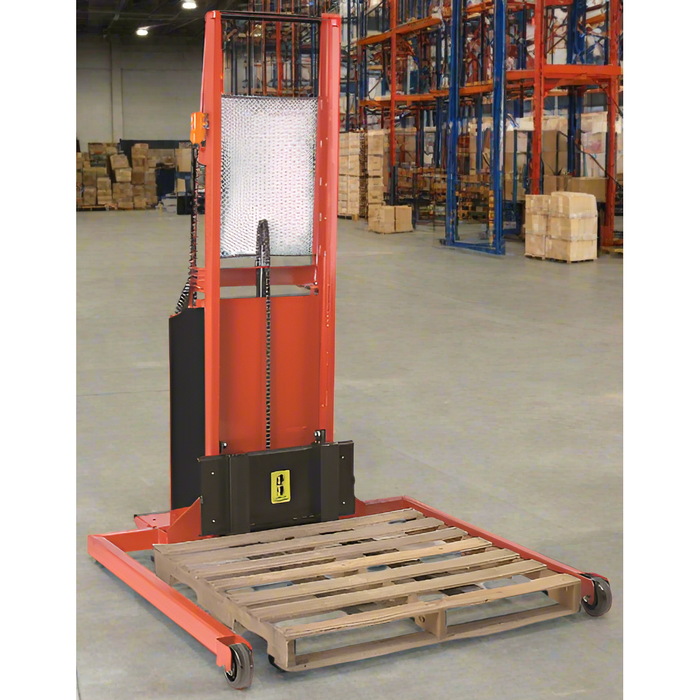 Adjustable Span Straddle Powered Stacker | 3" x 40" Fork | 1000 lb Capacity | Wesco Industrial Products 261036