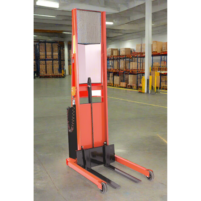 Powered Stacker | 3" x 25" Fork | 1000 lb Capacity | Fixed Base | Wesco Industrial Products 261028