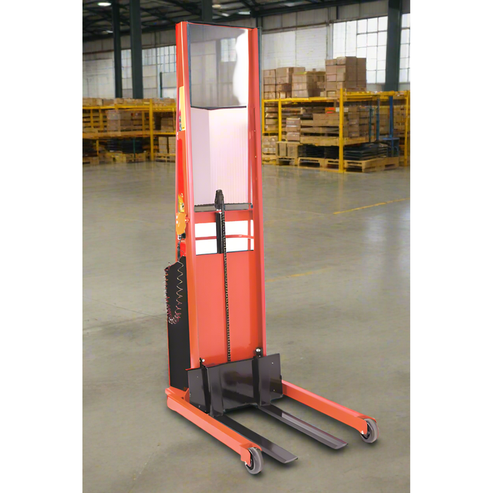 Straddle Base Powered Stacker | 3" x 30" Fork | 1000 lb Capacity | Wesco Industrial Products 261032