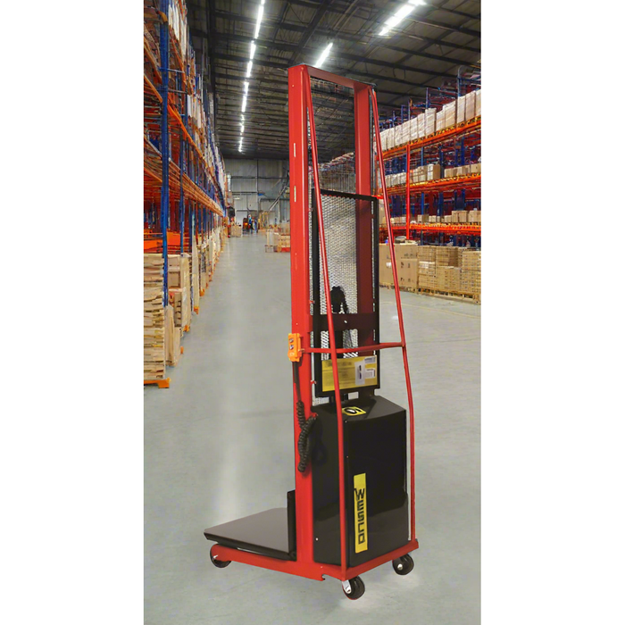 Powered Stacker | 24" x 24" Platform | 1000 lb Capacity | Fixed Base | Wesco Industrial Products 261023