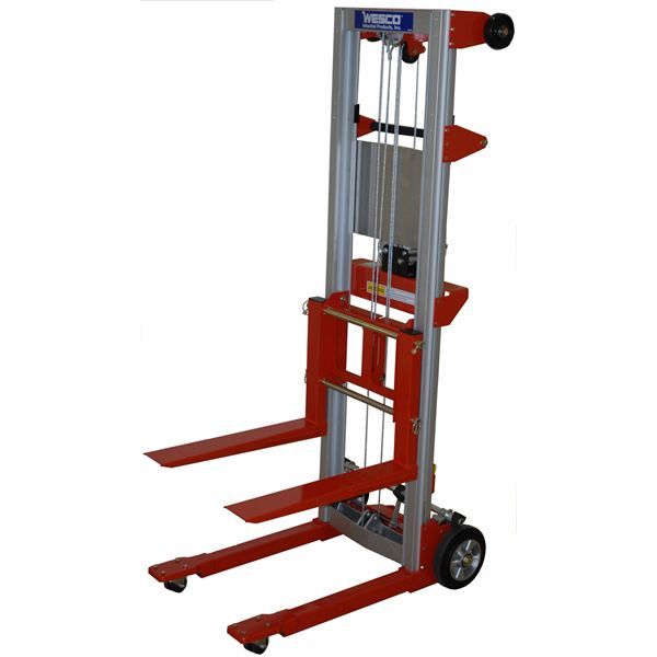 Wesco 273510 HWLFX‑4 Fixed‑Base Hand Winch Lifter – 400 lb Capacity, 98″–120″ Lift