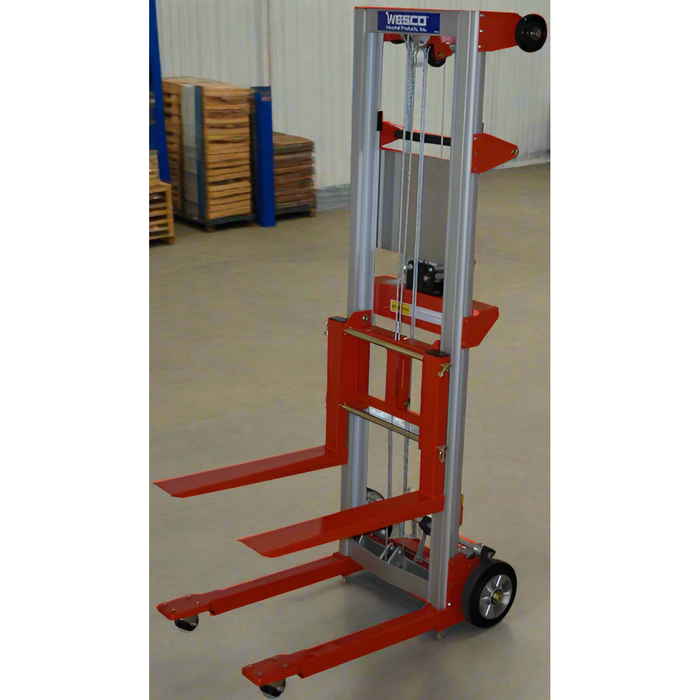 Wesco 273510 HWLFX‑4 Fixed‑Base Hand Winch Lifter – 400 lb Capacity, 98″–120″ Lift