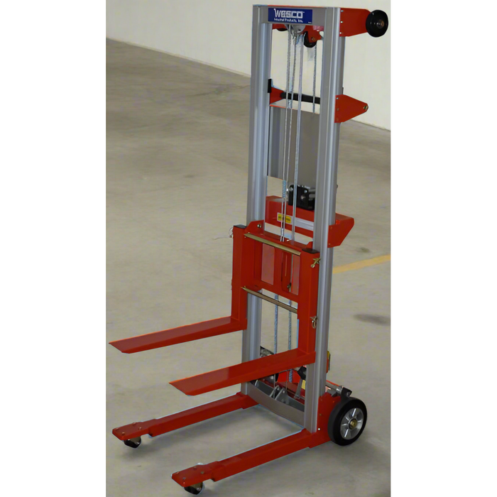 Wesco 273511 HWLFX‑5 Fixed‑Base Hand Winch Lifter – 500 lb Capacity, 47″ / 70″ Lift