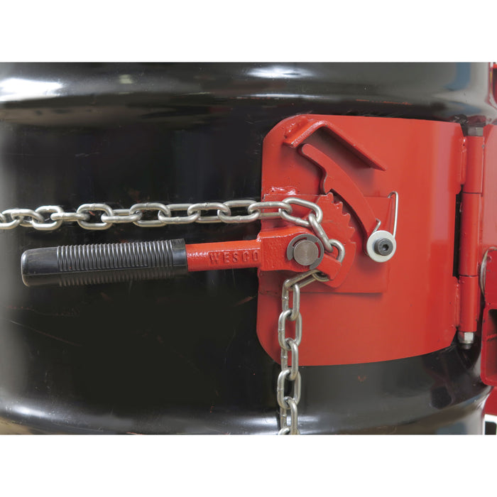 Wesco Manual Drum Rotator DRA‑55‑1K – 800 lb Capacity, Manual Gear Tilt