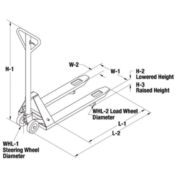 Wesco Pallet Lifter 1100 lb (Model PLFTR – Part 272153) – Steel, Polyurethane Wheels