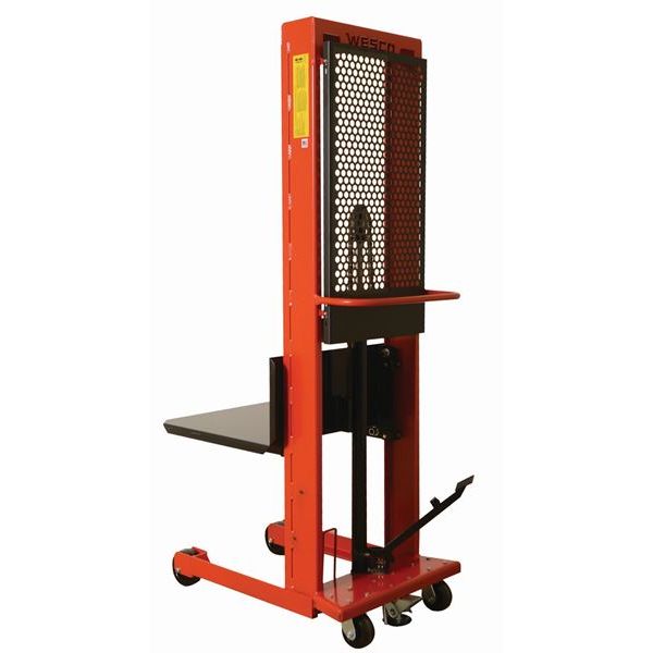 Wesco 260032 Standard Platform Hydraulic Stacker – 1,000 lb Capacity, 24″×24″ Platform, 60″ Lift