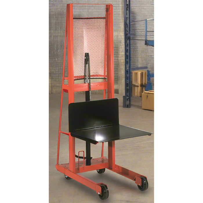 Wesco 260044 Economy Platform Hydraulic Stacker – 1,000 lb Capacity, 60″ Lift, 24″×24″ Platform