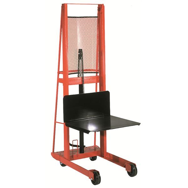 Wesco 260045 Economy Platform Hydraulic Stacker – 1,000 lb Capacity, 68″ Lift, 24″×24″ Platform