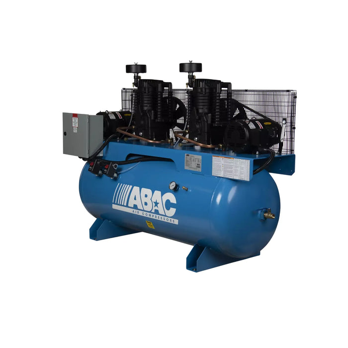 ABAC Hybrid Pro Duplex Two-Stage Belt-Drive Compressor – Dual Pumps, Programmable Control