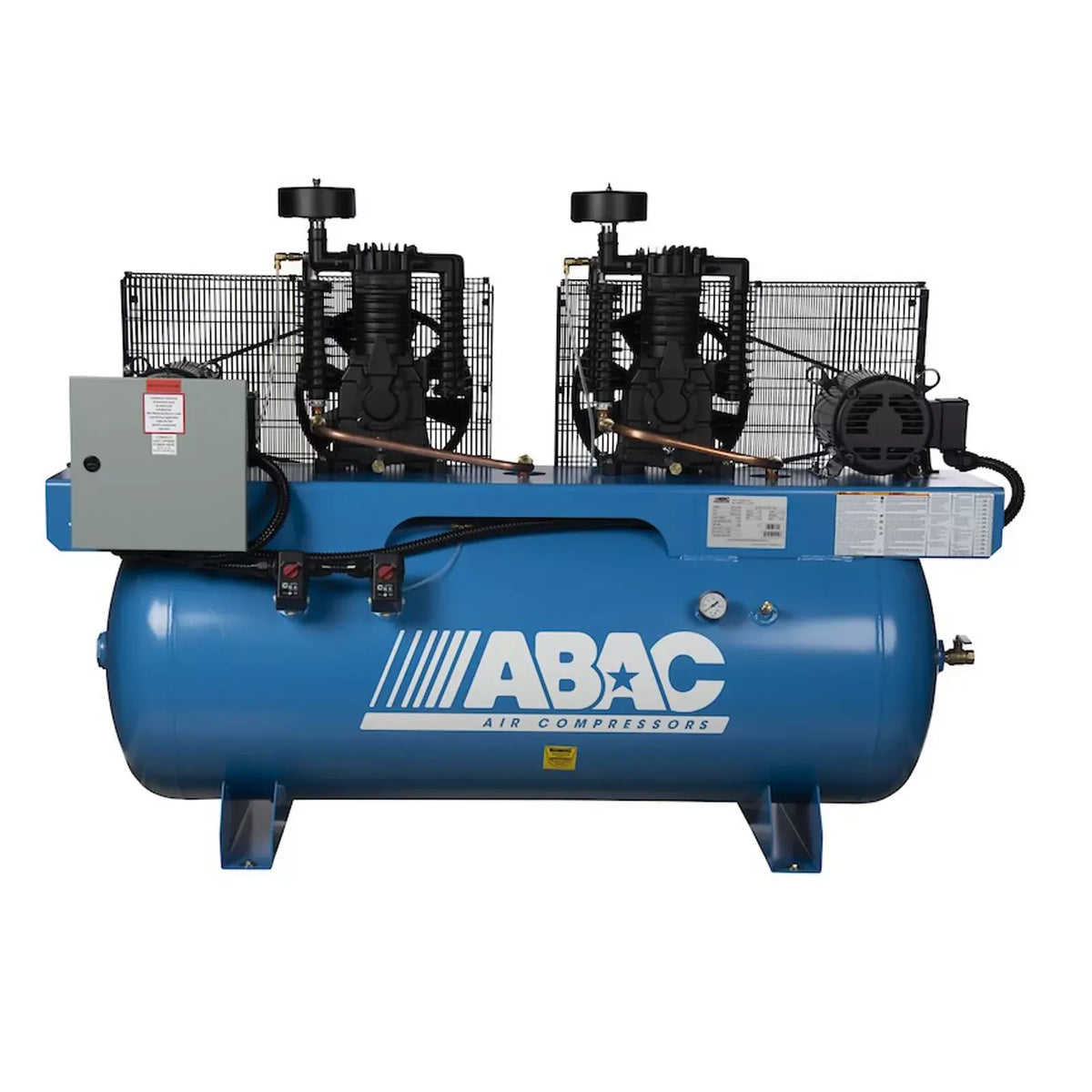 ABAC Hybrid Pro Duplex Two-Stage Belt-Drive Compressor – Dual Pumps, P ...