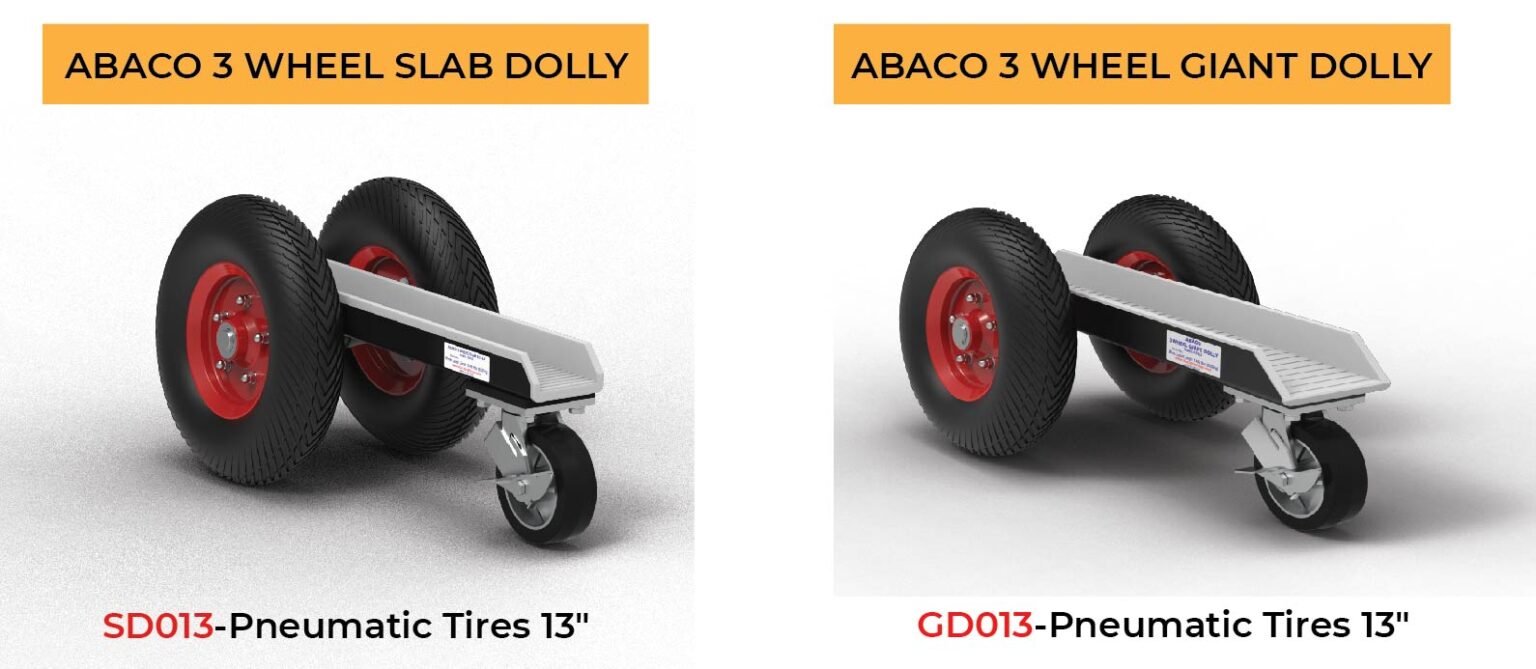 Abaco 3-Wheel Slab / Giant Dolly – Heavy-Duty Stone & Slab Transport Dolly (SD013 / GD013)