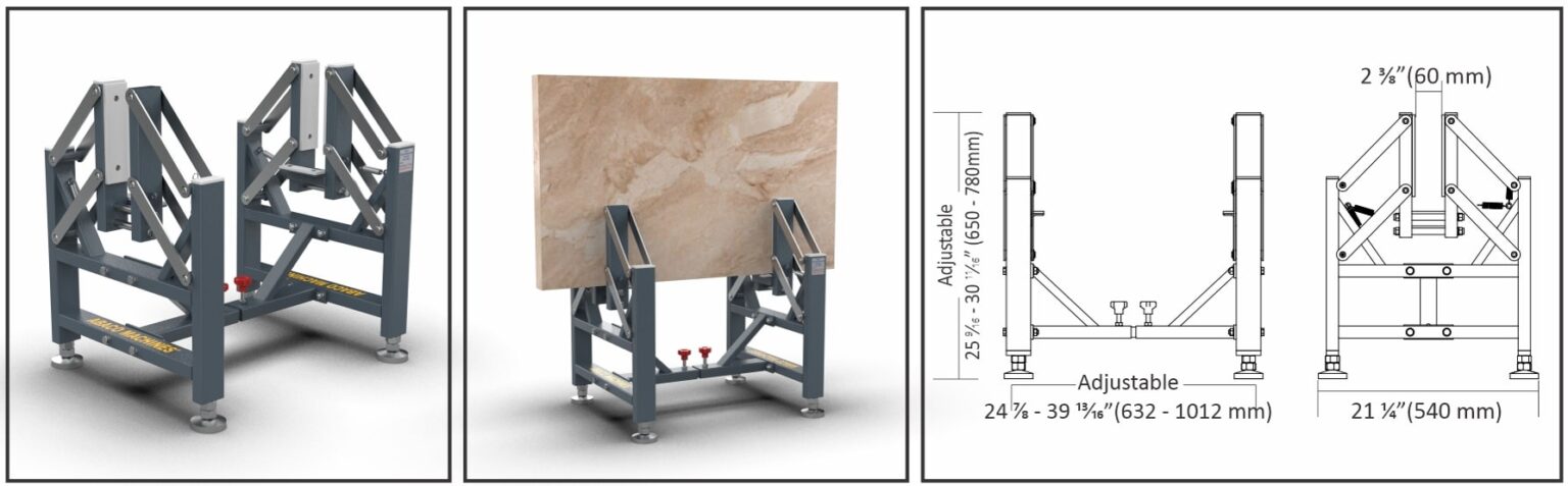 Abaco EPS60AL Edge Polishing Stand – Auto Lock Vertical Stone Slab Holder