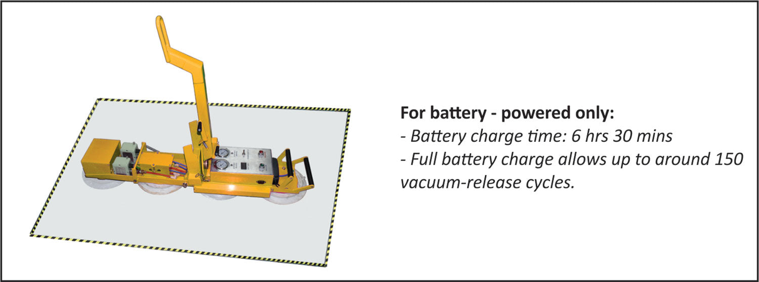 Abaco Vacuum Lifter DVL400 – 880 lb (400 kg) Powered Vacuum Slab Lifter with 180° Rotation & 90° Tilt