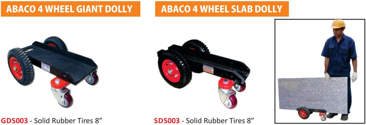 Abaco 4-Wheel Slab / Giant Dolly – Heavy-Duty Stone & Glass Transport Dolly (SDS003 / GDS003)