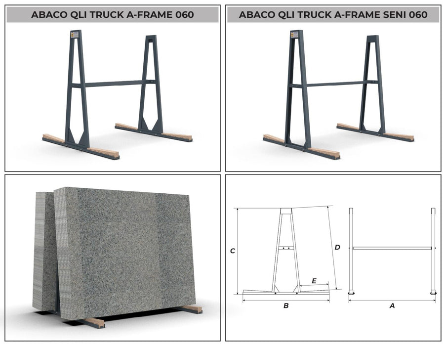 Abaco QLI Truck A-Frame AQTA060 / AQTAS060 – Industrial Slab A-Frame Storage Rack