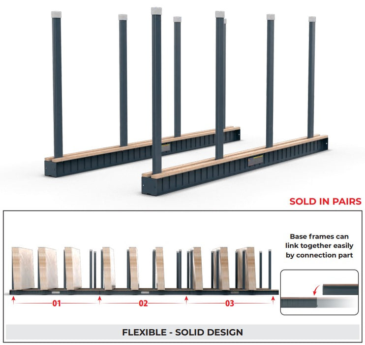 Abaco QLI Universal Bundle Slab Rack – Heavy-Duty Stone & Slab Storage Rack