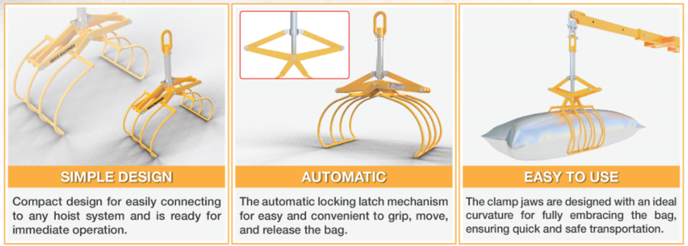 Abaco Automatic Bag Gripper | Vacuum Lifting Accessory for Material Handling