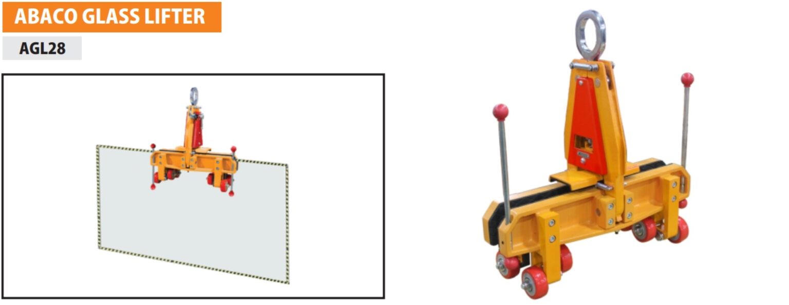 Abaco Glass Lifter AGL28 – Automatic Forklift & Hoist Glass Handling Clamp