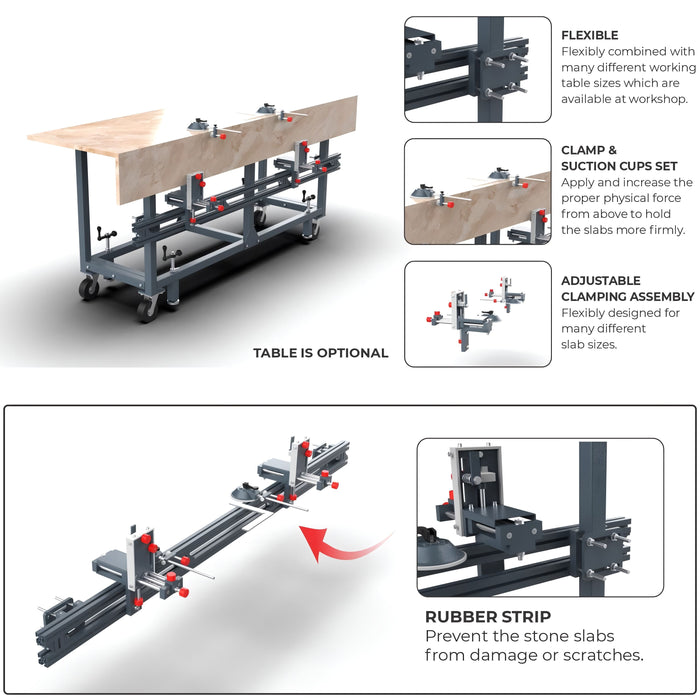 Abaco Miter Fit Clamp – AMFC200 (Lightweight Precision Slab Joining Tool)