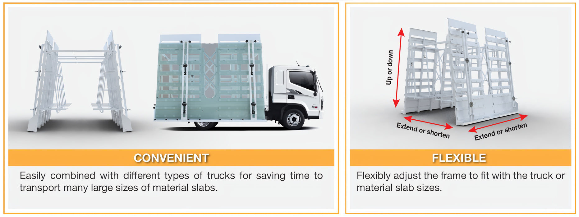 Abaco Multi Adjustable Dropside Truck A-Frame – AMDST9076, Customizable Width & Height