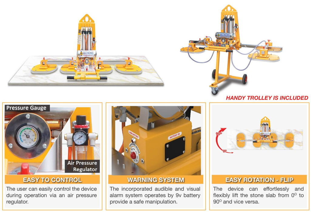 Multi Stone Vacuum Lifter | Abaco Machines AMSVL100