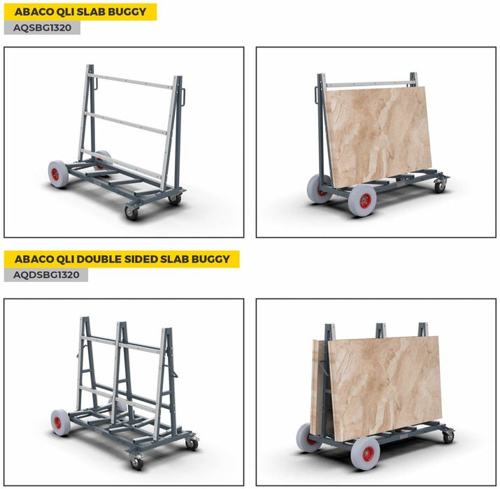Abaco QLI Slab Buggy – Heavy-Duty Stone & Sheet Material Transport Buggy (AQSBG1320)