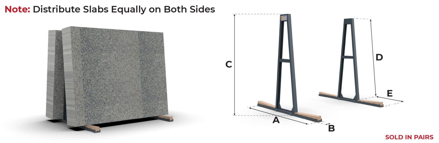 Abaco QLI Standard A-Frame AQSA060 – Industrial Stone Slab Storage Frame