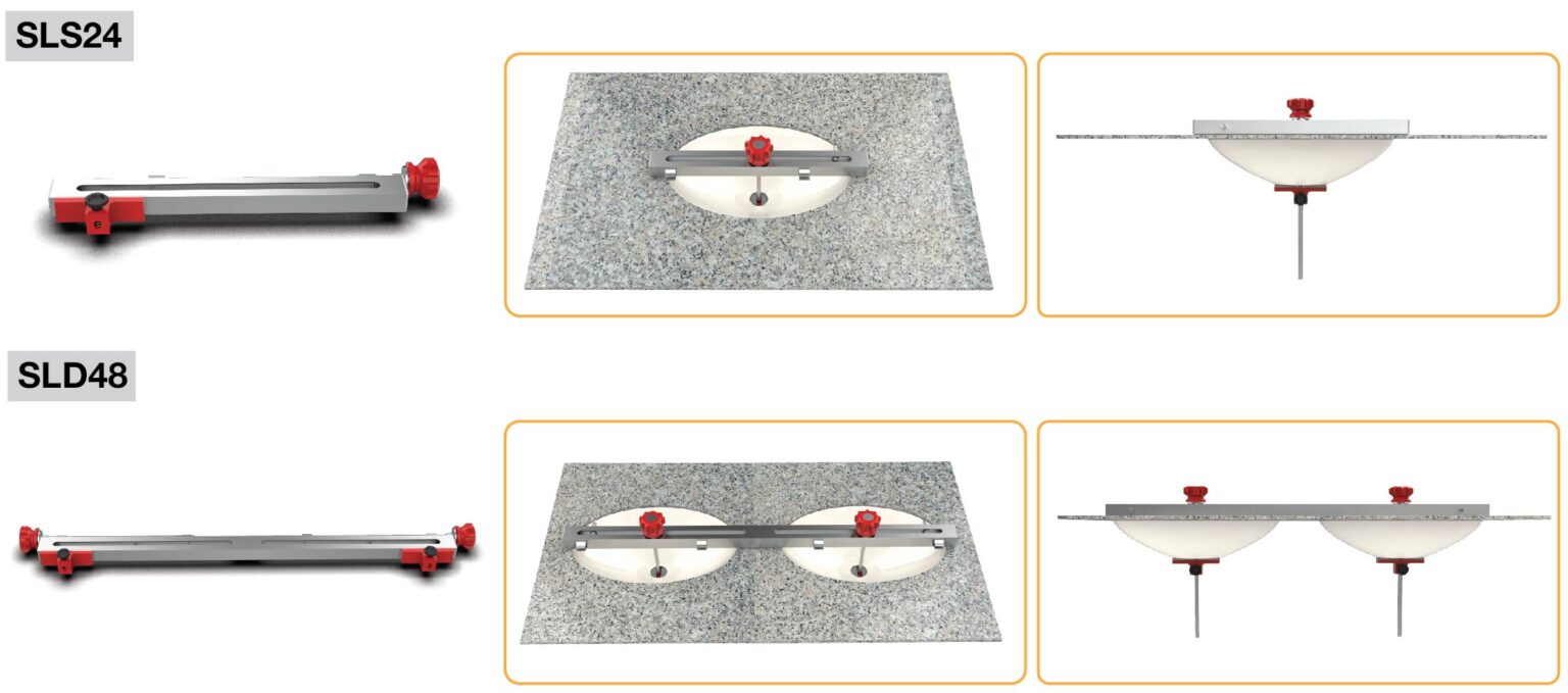 Abaco Sink Lock – Adjustable Undermount Sink Positioning & Gluing Tool (SLS24 & SLD48)